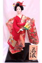 久月作 日本人形(尾山人形) 友禅片袖脱刺繍 10号 【花衣】 Japanese doll 〈日本の伝統品 日本人形 尾山人形 にほんにんぎょう 和人形 お人形...