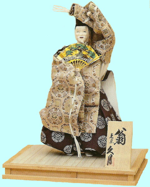 久月監製　二条静扇作　日本人形（能人形）　翁　Japanese Noh doll　※本品の立札はお写真のものとは一部異なります。　〈Japanese dol..