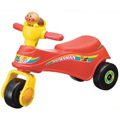 小さなお子様にも安心です！乗用玩具　乗り物のおもちゃ　アンパンマンの楽しい三輪車　アンパンマン わんぱくライダー　〈子供用 子ども 幼児用 足蹴り 足けり三輪車 のりもの さんりんしゃ あんぱんまん 通販〉