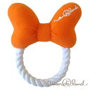 ペットと遊べる♪ ワンダートイ リボン・りぼん オレンジ (おれんじ色) Sサイズ 〈ペット用おもちゃ 犬用玩具 ペット用ぬいぐるみ イヌ用縫いぐるみ 通販〉