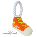 ペットと遊べる♪ ワンダートイ スニーカー (靴・くつ) オレンジ (おれんじ色) Sサイズ 〈ペット用おもちゃ 犬用玩具 ペット用ぬいぐるみ イヌ用縫いぐるみ...