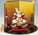 陶器製 五月人形 5月人形 端午の節句 子供の日 5月5日 丸盆のり雅若武者と二曲屏風・弓太刀・赤座布団