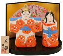昭峰作 陶器製 雛人形 水三彩京洛絵巻雛 京洛巻雛立雛飾り(小) お盆・屏風・木札付きです。 〈伝統品 ひな人形 お雛様 おひな様 お雛さま おひなさま お雛飾...