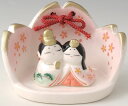 昭峰作 陶器製 雛人形 壁掛け陶器桜雛 かべかけおひなさま 〈伝統品 ひな人形 御雛様 お雛様 おひなさま 御雛飾り お雛飾り おひな飾り お殿様とお姫様 雛祭...