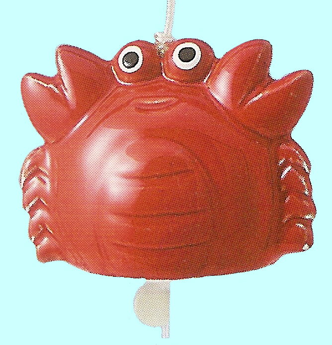 涼をお届け! 夏ものがたり 風鈴 蟹 カニ Wind-chime Wind-bell 〈夏物語 涼風ふうりん かに 和のインテリア 通販〉