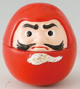 開運招福の縁起物です! 笑福喜楽、起き上がりシリーズ 陶器製 起き上がりこぼし 赤ダルマ (豆) おきあがりこぼし 〈達磨様 達磨さん あかだるま だるま ダルマ 達磨 達摩 だるまさん だるまミニ 不倒翁 陶器の置物 和のインテリア 七転八起 七転び八起き〉(3)