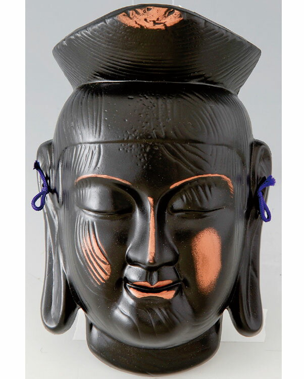 【ロングセラー】 陶器製 仏面 吉祥面 【弥勒菩薩面】(小) 〈仏教 みろくぼさつ ミロクボサツ 彌勒菩薩 仏様 お顔 海外・外国へのお土産・プレゼントにも人気です。和のインテリア 外国人おみやげ 日本のおみやげ 日本の伝統品 お面 吉祥面 おめん 通販〉