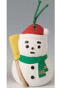 陶器製　クリスマス飾り　福鈴雪だるま　Earthenware Snowman