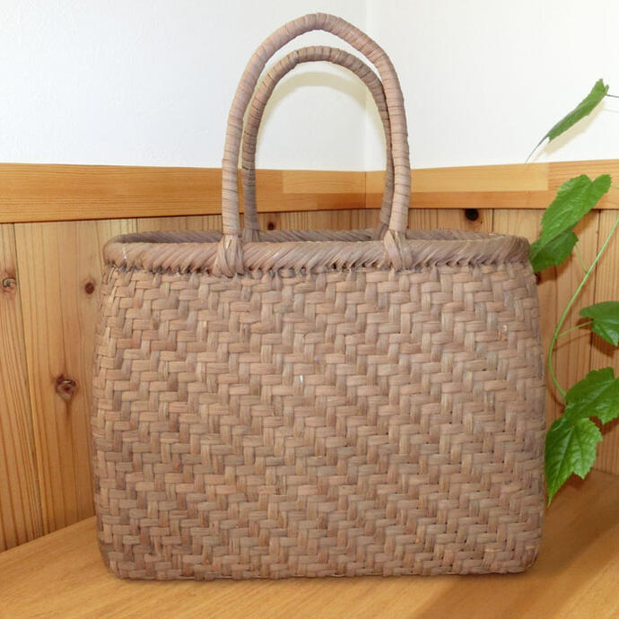 日本製 山ぶどう あじろ編み 籠(かご)バッグ【送料込み】