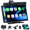 LAMTTO オーディオ一体型ナビ 9インチIPSタッチスクリーン 4K+1080P前後カメラ録画 Androidオーディオ一体型ナビ Apple CarPla...