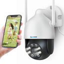 【単品使用/増設用・360°PTZ機能搭載】 防犯カメラ 屋外 ワイヤレス Anakk PTZカメラ パンチルト機能 モーション検知 自動追跡 双方向通話機能 ...