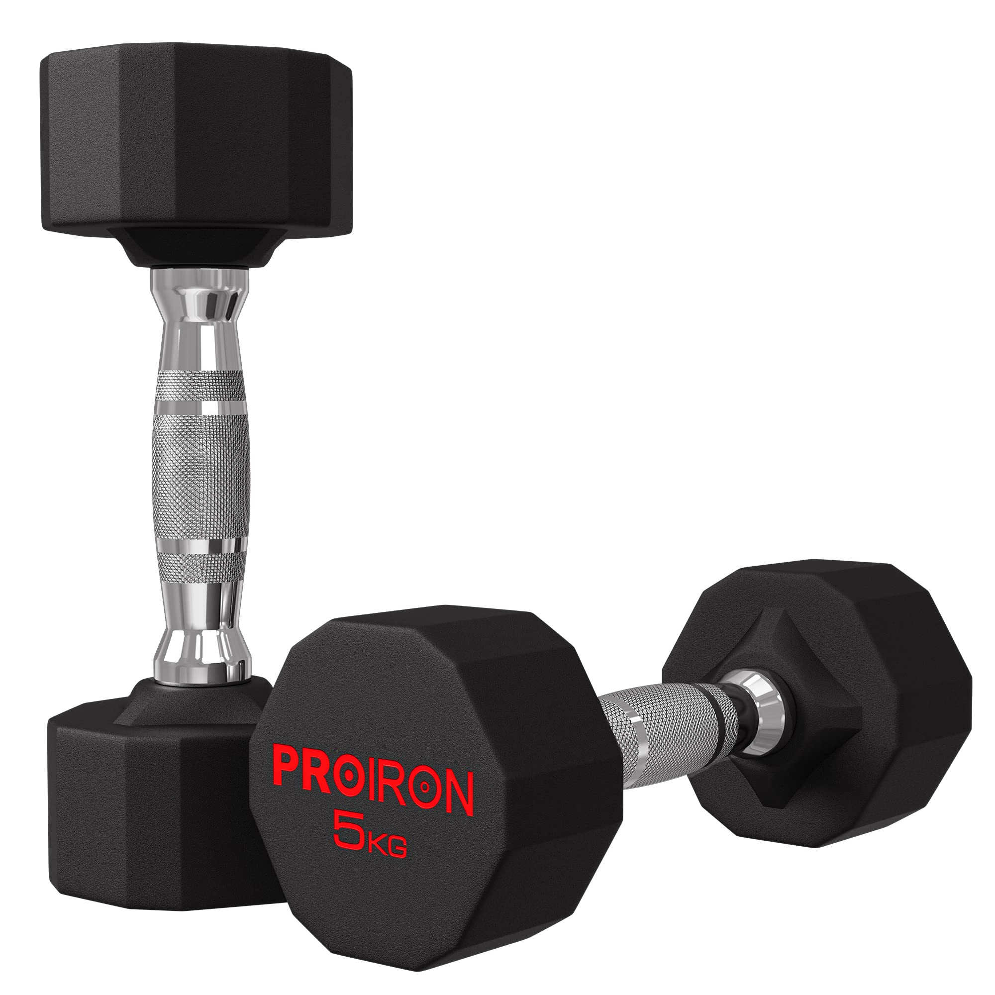 PROIRON 鋼 ダンベル だんべる 5kg 2個セット 鉄アレイ ダンベル dumbelll set 家庭用および商業用に適..