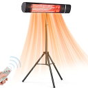 【納期約1~3週間】ハロゲンヒーター 電気ストーブ IP65 防水ヒーター 高速暖房 タイミング制御 屋外自立型/壁掛け式 業務用 家庭用 ストーブ 過熱保護 急速加熱 1500W 赤外線 屋外 業務用 省エネ高速暖房縦型ヒーター 器具 暖房器具【生活応援】