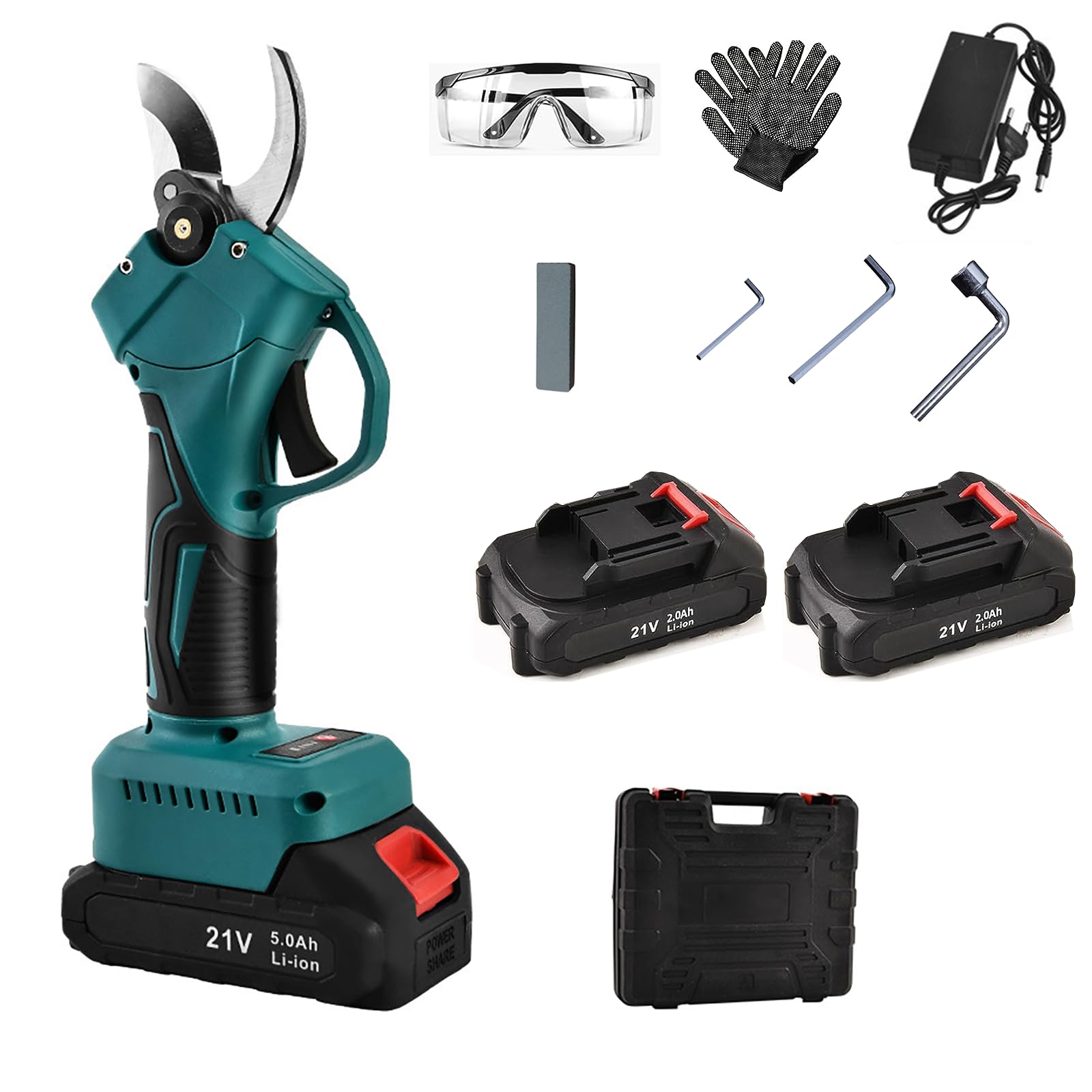 【納期約1週間】電気剪定ばさみ 充電式剪定ばさみ 園芸用剪定用具 電動ハサミ コードレス 21V 互換 切..