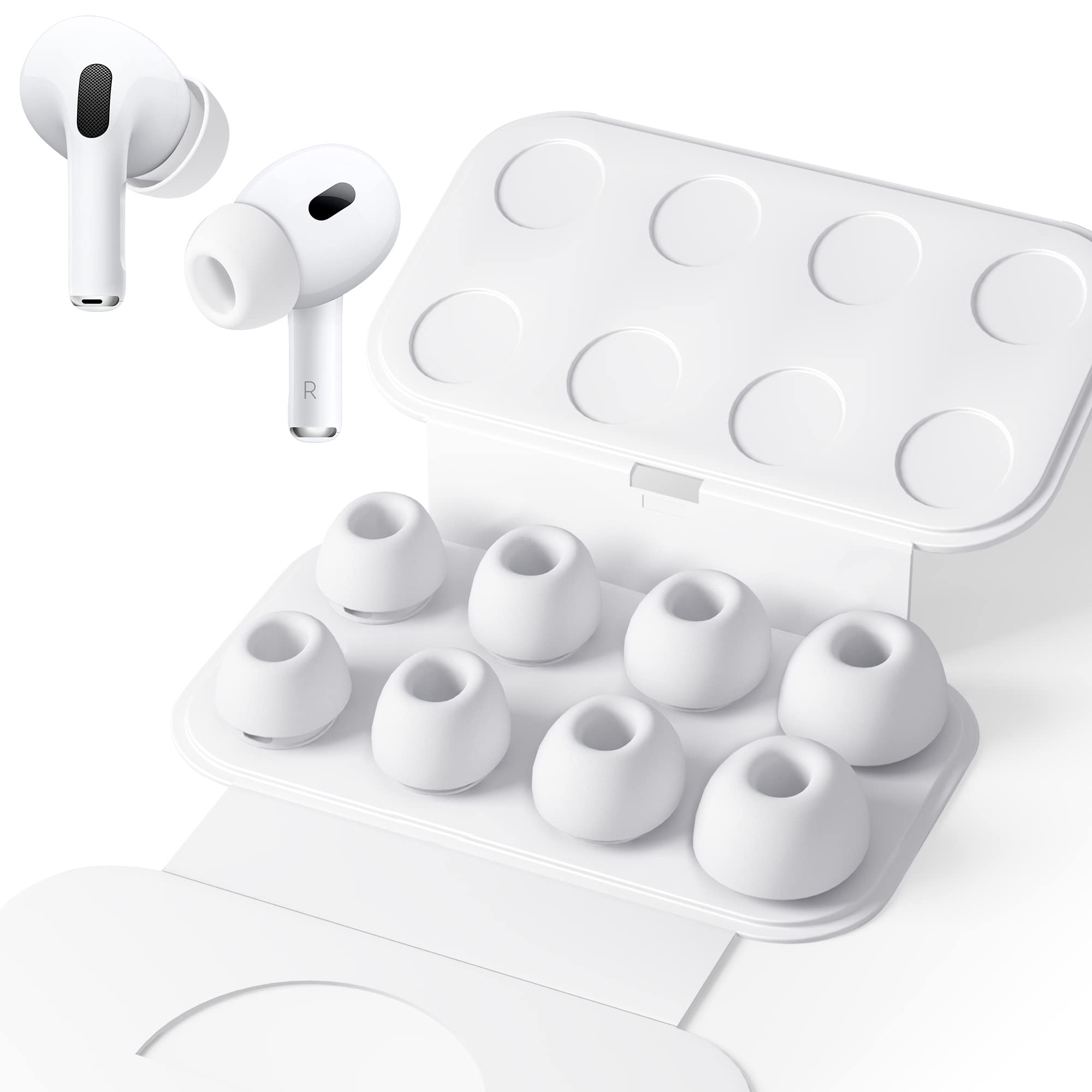 Seltureone【4組】イヤーピース AirPods Pro 第1/2世代対応 (XS/S/M/Lサイズ 各1ペア) ノイズリダクシ..