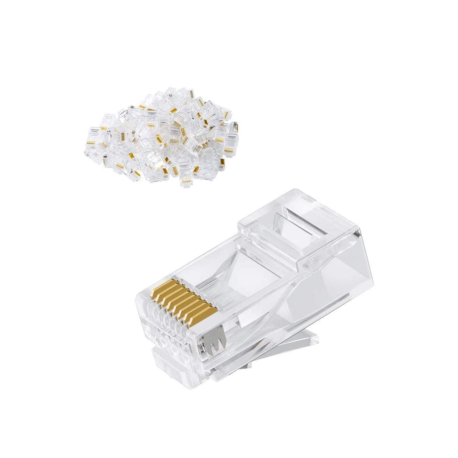 lan コネクタ,CableCreation RJ45コネクタ 50個入り LANコネクタ Cat6/Cat5e 対応 単線ヨリ線対応 つめ..