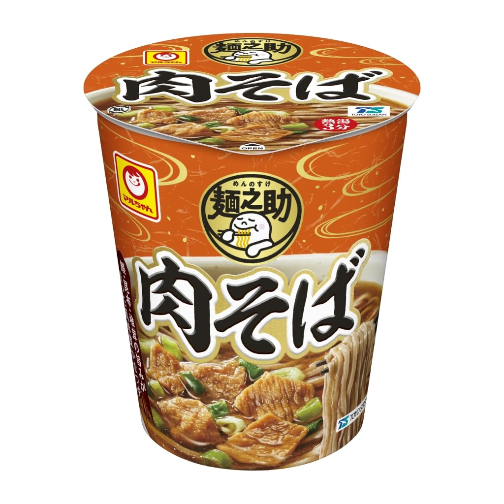 マルちゃん 麺之助 縦型 肉そば 62g×12個 (カップそば/カップ麺) 即席 蕎麦 (肉蕎麦/醤油の風味豊かな甘めのつゆ) インスタント麺 そば 東洋水産