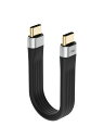CableCreation 短いUSB C to USB C 3.1 Gen 2ケーブル,電力転送可 60W 3A快速充電ケーブル 4Kビデオ出力付き10Gbps データ転送,MacBook Pro, Galaxy S20, SSD, iPad PromiPhone 15、iPhone15Pro Max等に適用, 0.12M/ブラック(2)