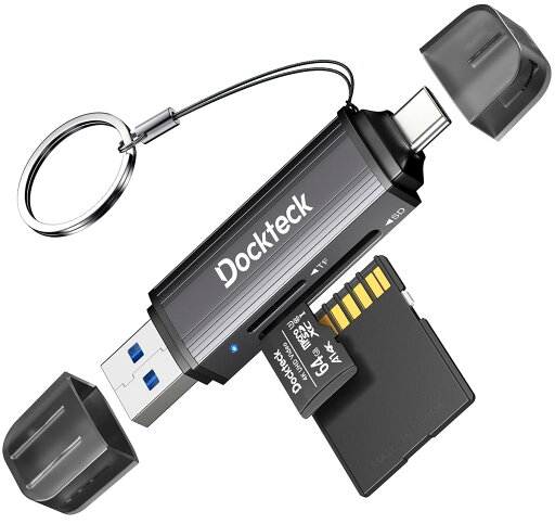 SDカードリーダー,Dockteck USB 3.0カードリーダーto Micro SDカードアダプターto SD TFメモリースティック、2ソケットOTGカードリーダー UHS-I SD/Micro SD/SDHC/SDXC/MMC、MacBook、iPad Pro/Air、iPhone 15、アンドロイド(Android)等に適用 SDカードリーダー,Dockteck USB 3.0カードリーダーto Micro SDカードアダプターto SD TFメモリースティック、2ソケットOTGカードリーダー UHS-I SD/Micro SD/SDHC/SDXC/MMC、MacBook、iPad Pro/Air、iPhone 15、アンドロイド(Android)等に適用