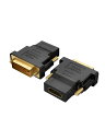 DVI HDMI 変換アダプタ, CableCreation【2個セット】双方向伝送 HDMI DVI 変換 オス-メス 1080P 金メッキ(2)