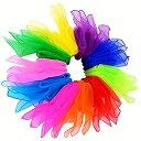 10色 20枚 各色2枚 60x60cm スカーフ シフォン ジャグリング シルクスカーフ リトミック スカーフ遊び ダンス ダンス お遊戯 子ども 運動 ジャ...