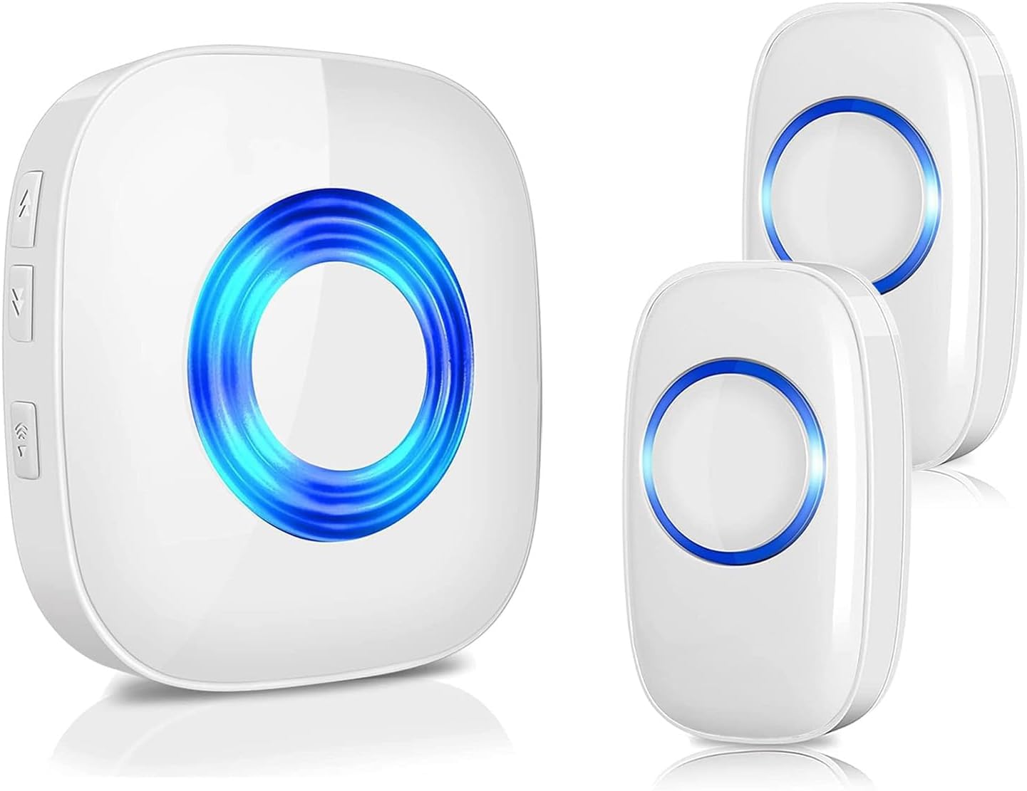 ワイヤレスチャイム 玄関チャイム 呼び鈴 防水 防塵 IP55 最高300M無線範囲 ドアベル 58曲選択可能 5段階音量調節 大音量0dB～100dB調整可能 CW(2T1)