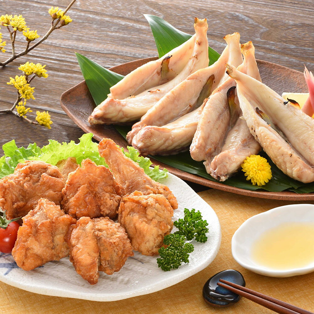 【全品ポイント5倍】 「関とら本店」 レンジで簡単ふく唐揚げとふく一夜干し詰合せ （ふぐ唐揚げ80g×2..