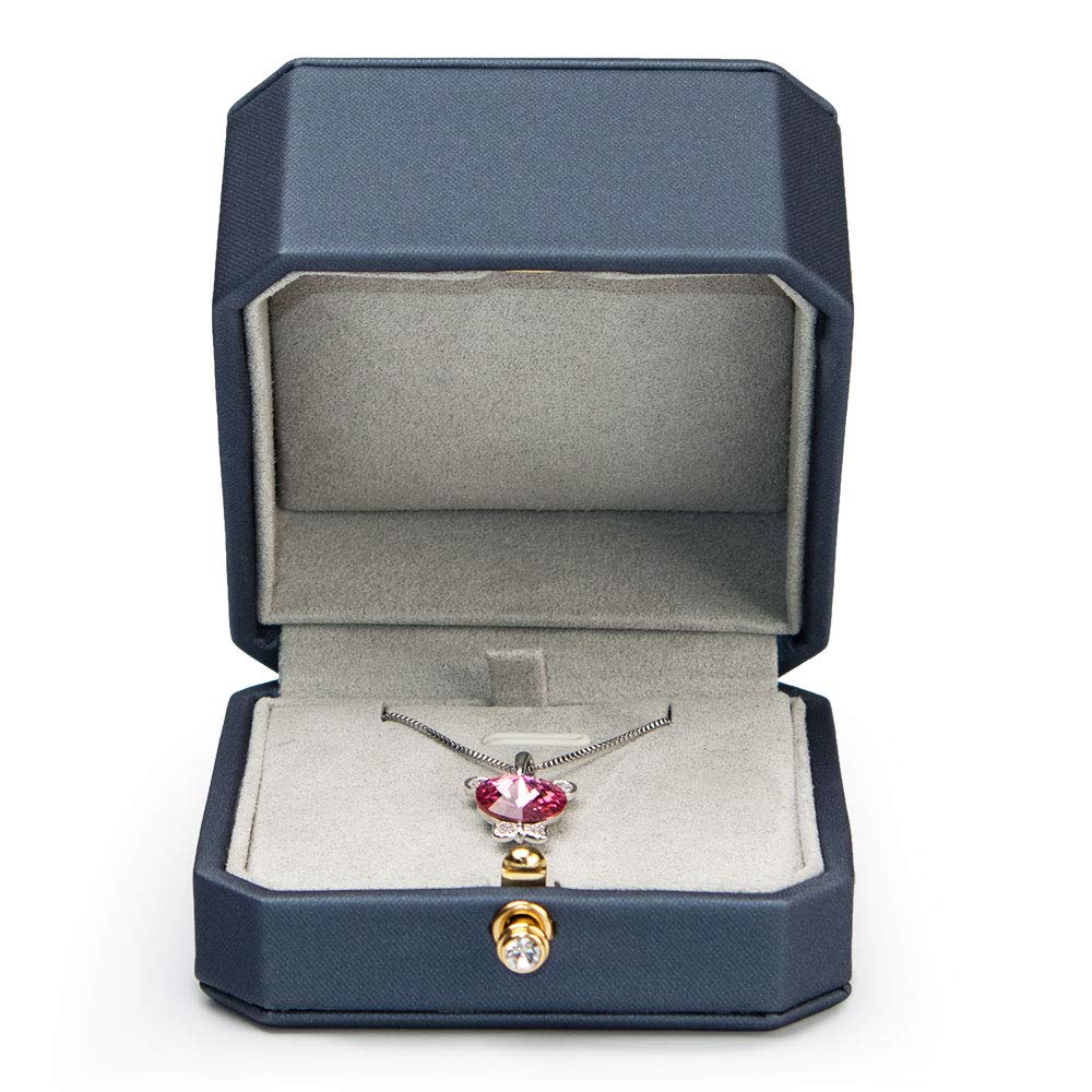 【納期約1〜2週間】Woodten ペンダントギフトケース、ボタンペンダントケース、ジュエリーギフトケース 貴重なジュエリーに適しています (ペンダントボックス...