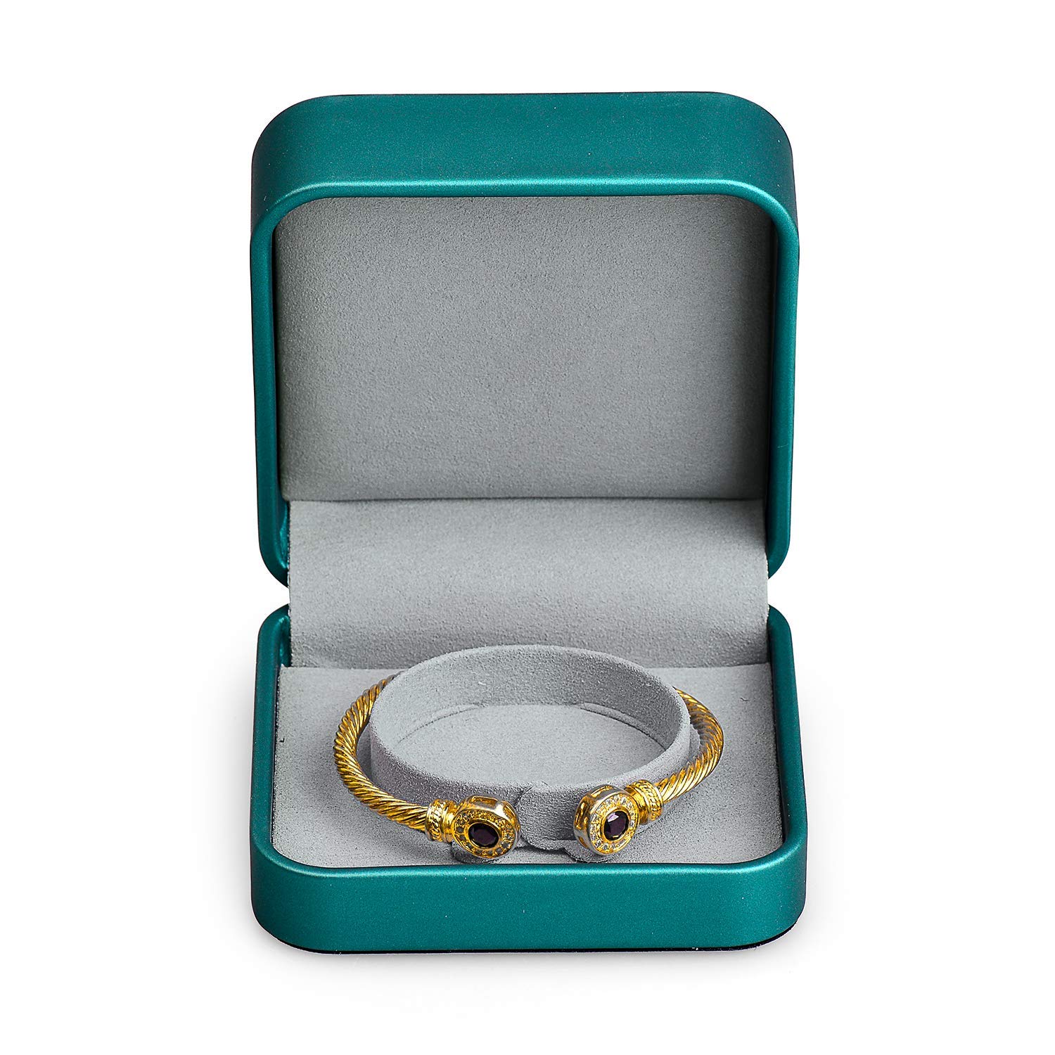 【全品ポイント5倍】 【納期約2〜3週間】Woodten ブレスレットギフトボックスバングルブレスレットボックスジュエリーギフトグリーンレザージュエリーブレスレ...