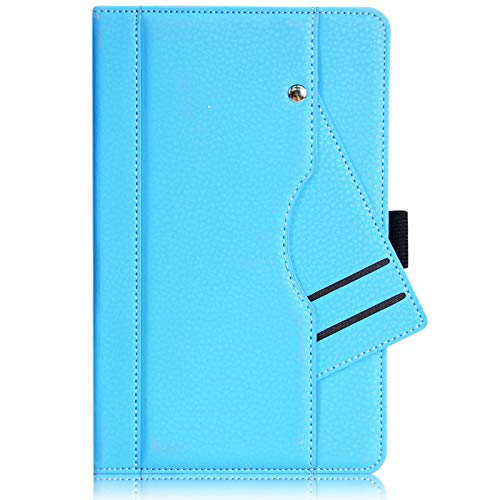 Docomo dtab Compact d-42A ケース dtab d-42A 8インチ 手帳型PUレザーカバー 【ELMK】超軽量 薄型 PU レザー スマート カバー 耐衝撃 傷防止 ケース 二つ折り スタンド 機能 dtab d-42A 対応 (黒)【生活応援】