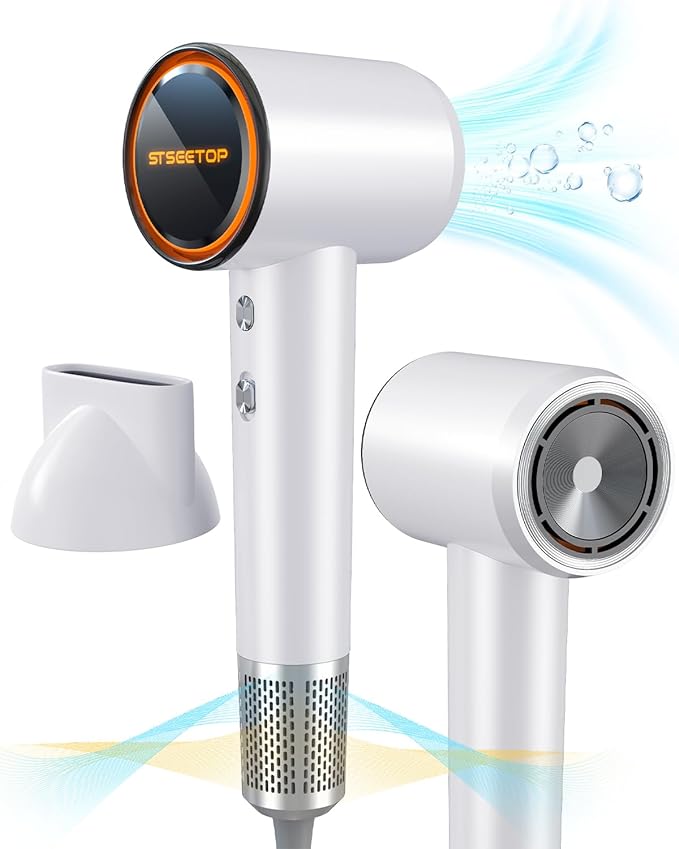 【即日発送】【STSEETOP】新開発 高速 大風量 速乾 ヘアドライヤー 2億マイナスイオン 1300W 恒温ヘアケア 静音 ブラシレスモーター 高速11万回...