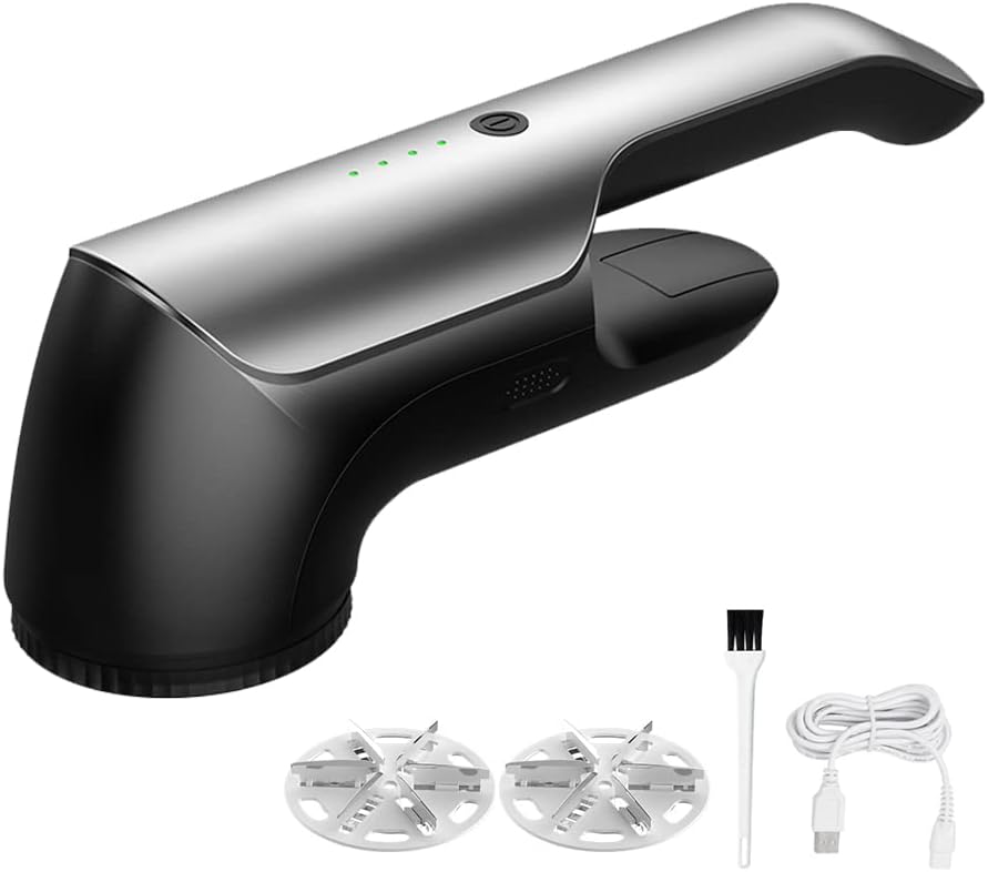 TASELR 毛玉取り けだまとり 電動15W強力モーター 毛玉取り機 毛玉クリーナー 様々な衣類に対応 切れ味 替刃付き 強力 6枚刃モデル 2段階調節可能 USB充電式 コードレス使用可 毛玉取り機 毛玉取り器 毛玉とるとる 毛玉カット 毛玉とり 毛玉取り器 （替刃付属）