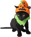 【即日発送】MinniLove 猫 犬 ハロウィンペット仮装 飾りのかぼちゃ帽子 セット ペットの仮装服 変装 かわいい おしゃれ 超軽量 (かぼちゃ-S)【生...