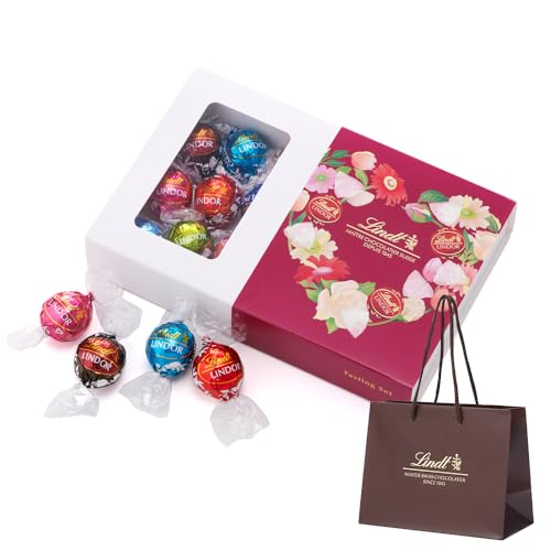 リンツ Lindt チョコレート リンドール テイスティングセット バレンタイン 18種20個入 個包装 プレゼント 手提げ袋付き ショッピングバッグS付のサムネイル