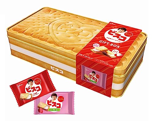 江崎グリコ ビスコ ギフトボックス GIFT BOX お菓子缶 プレゼント プチギフト クッキー缶 36枚