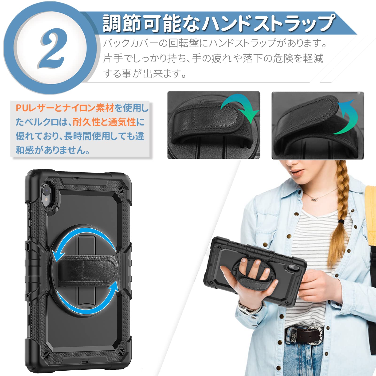 「内蔵スクリーンプロテクター」Doo Lenovo Tab B10 HD (2nd Gen)ケース Lenovo Tab M10 HD (2nd Gen) 10.1