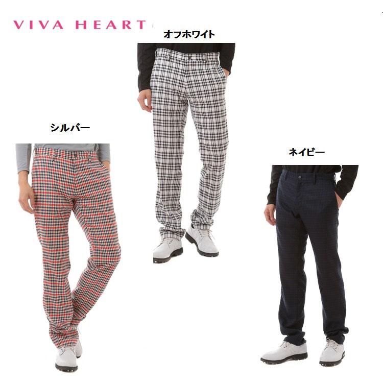 VIVA HEART メンズ ゴルフウェア 【VIVA HEART/ビバハート】011-74911メンズ　パンツ　チェック【レギュラーフィット】