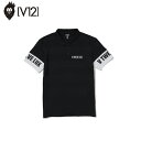 【V12/ヴィ トゥエルヴ】【ネコポス対応】VLX2111-CT01LX LOGO SLEEVE POLOENEN掲載 ポロシャツブラック(4)