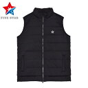 【FIVE STAR/ファイブスター】fs223-306-003BACK LOGO VEST 中綿ベスト ユニセックスブラック