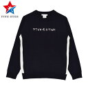 【FIVE STAR/ファイブスター】fs223-308-006MIDDLE LINE KNIT ニット ユニセックス 長袖ブラック