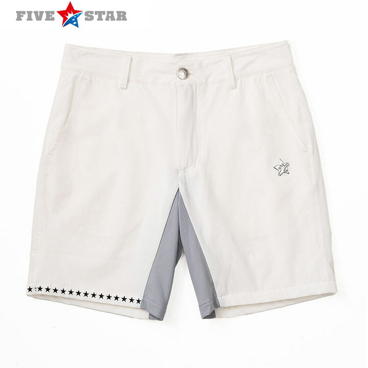 yFIVE STAR/t@CuX^[zfs232-102-001 MESH STAR LINE SHORTS WHITE V[gpc Y