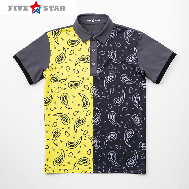 yFIVE STAR/t@CuX^[zfs232-301-002 jZbNX PAISLEY BICOLOR POLO YELLOW@|Vc