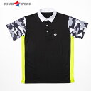 yFIVE STAR/t@CuX^[zfs232-301-004 jZbNX CAMO SLEEVE POLO BLACK |Vc