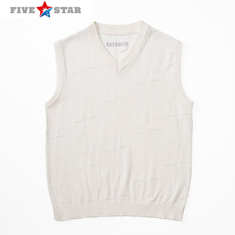 yFIVE STAR/t@CuX^[zfs232-308-001 jZbNX @STAR LINKS KNIT VEST WHITE T}[jbg xXg