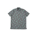 【1PIU1UGUALE3 GOLF/ウノ ピゥ ウノ ウグァーレ トレ ゴルフ】GRT221-POE477 シャツ113 GOLF S/S MOCK NECK HOUNDSTOOTH(4)