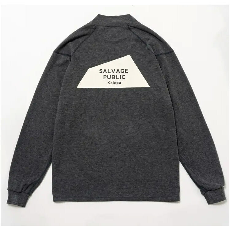 【SALVAGE PUBLIC/サルベージパブリック　コレパ】SVKA5022ダイアモンドヘッドロゴプリント ロングスリーブ モックネックシャツゴルフウェア　メンズ　保温・ストレッチ