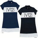 【V12/ヴィ トゥエルヴ】MOCK ONE-PIECE_WMレディース モックネック ワンピース 半袖V122210-OP02-WM