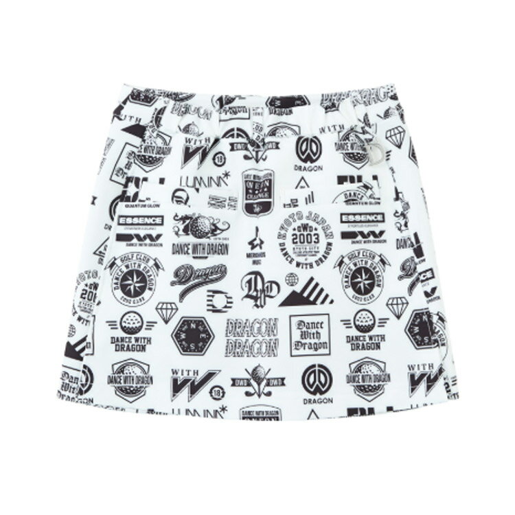 【DANCE WITH DRAGON／ダンスウィズドラゴン】D2-480311Various marksプリントスカパン　レディース　ゴルフウェア　ストレッチ　撥水