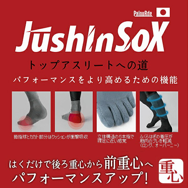 【1足のみネコポス対応】【PalouRde/パルード】JushinSoX ショート5本指ソックス　スポーツ