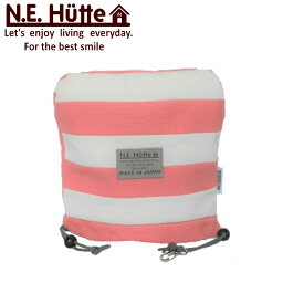 【N.E.Hutte/エヌイー　ヒュッテ】カバー　ヘッドカバー日本製帆布キャンバスシリーズピンク/ホワイト